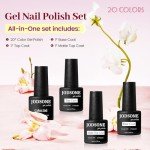 23-Piece Colorful Gel Nail Polish Set
