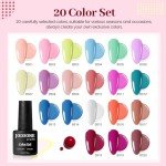 23-Piece Colorful Gel Nail Polish Set