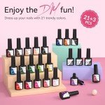 24 Color Gel Nail Polish Set - 24 Pcs