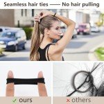 100 PCS No Damage Hair Ties in 5 Colors