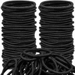 150 Count Black Hair Ties for Thick Hair
