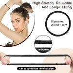 150 Count Black Hair Ties for Thick Hair