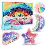 Rainbow Bath Bombs – Fun for Kids (4 Pack)