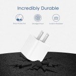 i Phone Charger, 5W USB to Lightning Cable 6Ft Quick Fast Charging Cord USB Wall Chargers Power Adapter for i Phone 14/13/12/11/X/8 Plus/XR/XS Max/SE/i Pad(2-Pack)