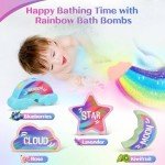 Rainbow Bath Bombs – Fun for Kids (4 Pack)