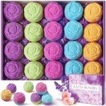 20-Pack Rose Bath Bombs with Essential Oils
