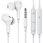 Wired Earbuds in-Ear Headphones, 3 Year Warranty,Wired Earbuds with Microphone HiFi Stereo,Earphone with Noise Isolating,S/M/L Ear Bud Tips,Compatible with iPhone, iPad, Android,Computer,Kids,Students
