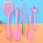 5-Piece Heat-Resistant Silicone Kitchen Utensil Set