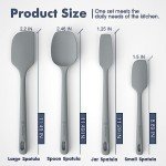 Silicone Spatula Set - 4 Pieces, Heat Resistant