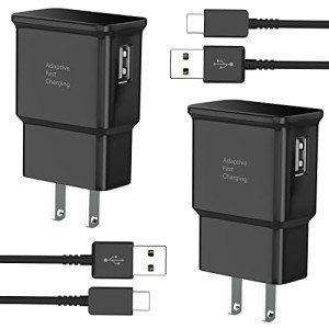 Type C Fast Charger, for Samsung Charger Android Phone USB C Charging Block, Charge Cable 6.6ft for Galaxy S23/S23+/S22/S21/S20/S10e/S9/S8/Note20/Note10/Note9/Z Fold 3/4/5 2-Pack
