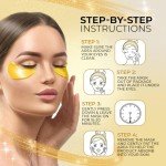 24K Gold Under Eye Patches - 10 Pairs