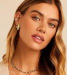 Gold Plated Hoop Earrings Set for Women