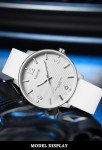 Minimalist Waterproof Men's Wrist Watch - Silver White