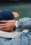Minimalist Waterproof Men's Wrist Watch - Silver White