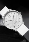 Minimalist Waterproof Men's Wrist Watch - Silver White