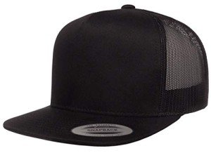 Black Flexfit Adjustable Snapback Trucker Hat