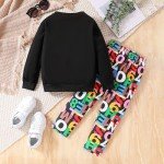 Toddler Girls' Letter Graphic Sweatshirt and Leggings Set