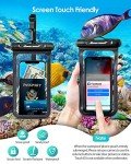 Hiearcool Waterproof Phone Pouch, Waterproof Phone Case for iPhone 16 15 14 13 Pro Max, IPX8 Cellphone Dry Bag Beach Cruise Ship Essentials 2Pack-8.3"