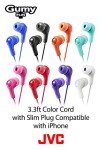 JVC Gumy in Ear Earbud Headphones, Powerful Sound, Comfortable and Secure Fit, Silicone Ear Pieces - HAFX7B Black, Small