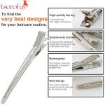 Silver Duck Bill Hair Clips - 24 Pack