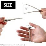 Silver Duck Bill Hair Clips - 24 Pack