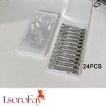 Silver Duck Bill Hair Clips - 24 Pack