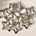 20 Pack Star Hair Clips for Girls & Women