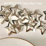 20 Pack Star Hair Clips for Girls & Women