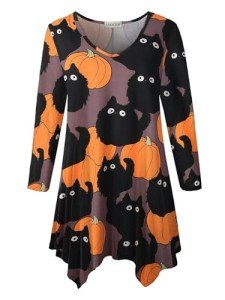 Plus Size Asymmetrical Tunic Tops for Women