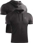 Men's 3-Pack Dry Fit Athletic Hooded Shirts