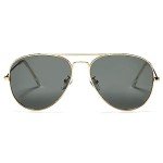 Polarized Aviator Sunglasses - UV Protection, Gold Frame