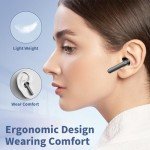 Jrwaro Wireless Earbuds Bluetooth Headphones V5.3, 48H Long Battery Life LED Power Display Ear Buds, IPX7 Waterproof HiFi Stereo Bass with Built-in Mic for Home Office Sports Earphones