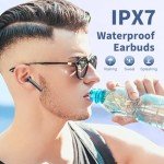 Jrwaro Wireless Earbuds Bluetooth Headphones V5.3, 48H Long Battery Life LED Power Display Ear Buds, IPX7 Waterproof HiFi Stereo Bass with Built-in Mic for Home Office Sports Earphones