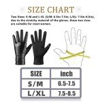 Warm Touch Screen Leather Gloves for Women