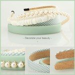 5-Pack Floral Pearl Headbands for Women