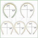 5-Pack Floral Pearl Headbands for Women