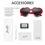 Heart-Shaped Kids Sunglasses with UV Protection