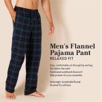 Men's Flannel Pajama Pants in Black Yellow Plaid