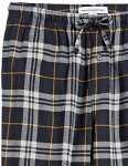 Men's Flannel Pajama Pants in Black Yellow Plaid