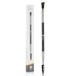 Double-Ended Eyebrow Brush with Spoolie - Black