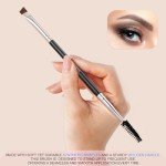 Double-Ended Eyebrow Brush with Spoolie - Black
