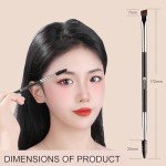 Double-Ended Eyebrow Brush with Spoolie - Black