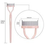 Eyelash Separator Comb with Cover - Naked Pink