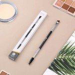 Double-Ended Eyebrow Brush with Spoolie - Black