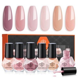Nail Polish Set: 6 Neutral Mini Colors