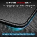 MROCO Mouse Pad [30% Larger] with Stitched Edges, 3 Pack Premium-Textured & Waterproof Mousepad Bulk with Non-Slip Rubber Base for Computers, Laptop, PC, Office & Home, 8.5 x 11 x 0.12 in, Black
