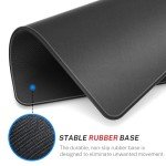 MROCO Mouse Pad [30% Larger] with Stitched Edges, 3 Pack Premium-Textured & Waterproof Mousepad Bulk with Non-Slip Rubber Base for Computers, Laptop, PC, Office & Home, 8.5 x 11 x 0.12 in, Black