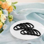 60PCS Large Black Hair Ties - No Damage
