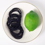 100PCS Black Elastic Hair Ties for Women