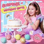 Unicorn Bath Bombs with Bracelet for Girls